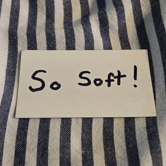 Alyx Striped Bell Sleeved Top Women's 3X Blue White Striped Soft Peasant Boho - Picture 9 of 16